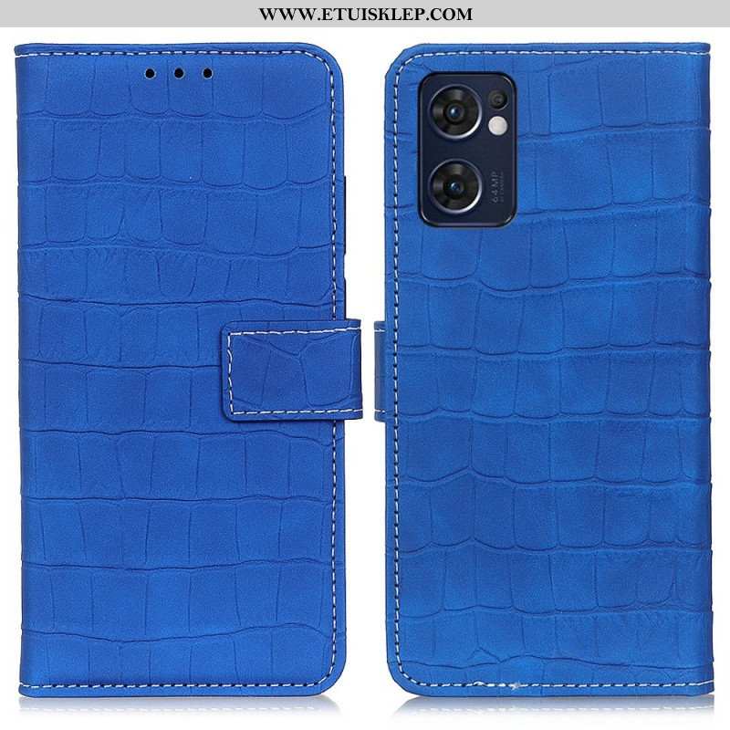 Etui Folio do Oppo Find X5 Lite Moc Krokodyla